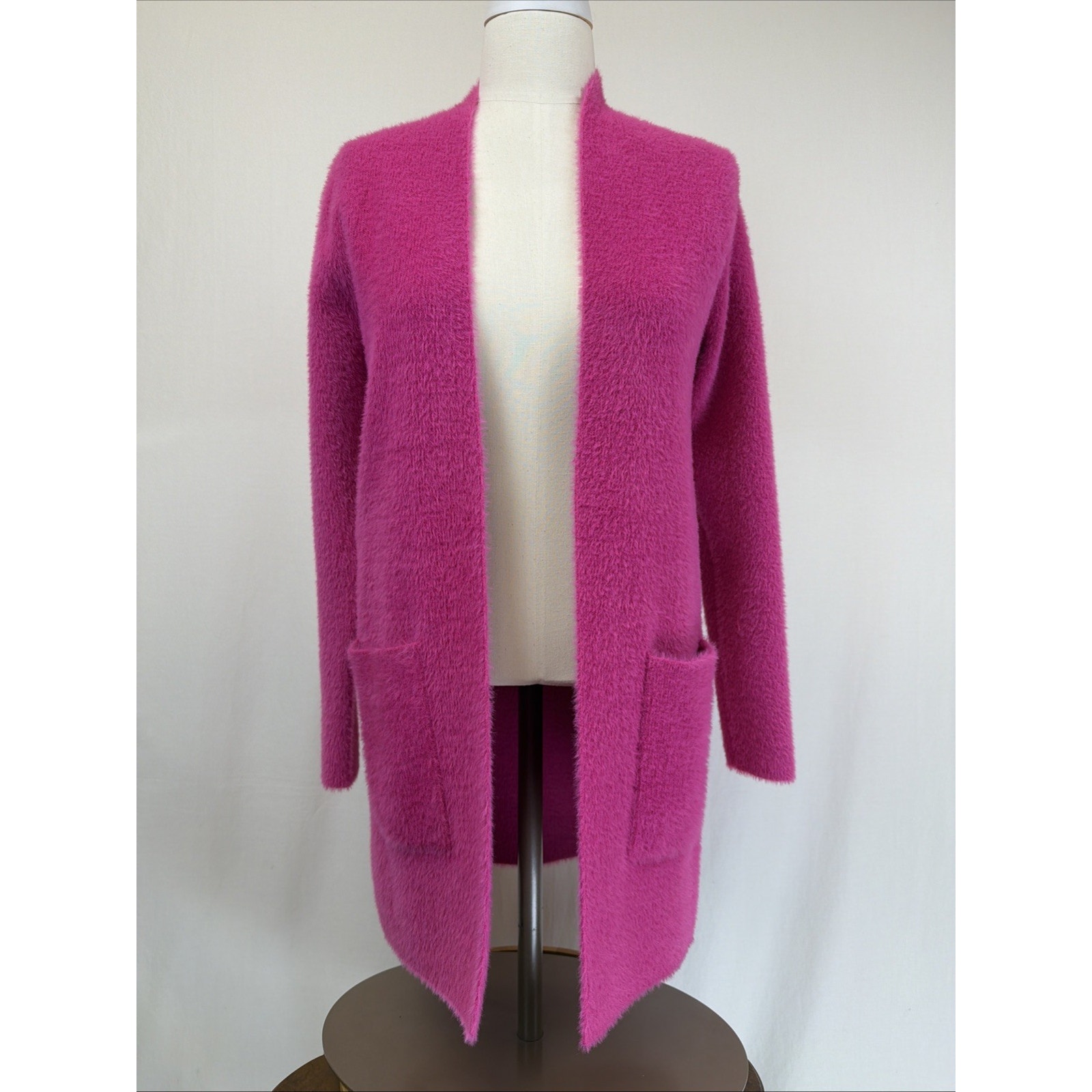 Nwt Love Token Pink Ultra Soft Long Open Cardigan Sweater Medium #0686